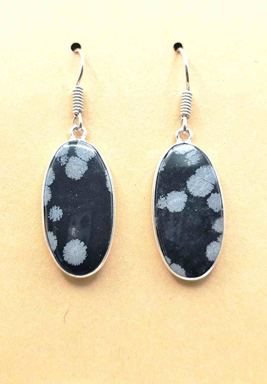 Pendientes de Obsidiana Nevada