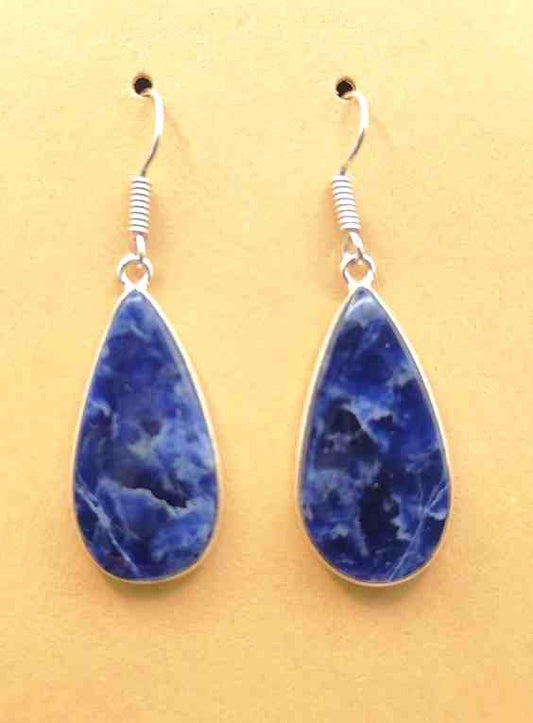 Pendientes de Sodalita Largos
