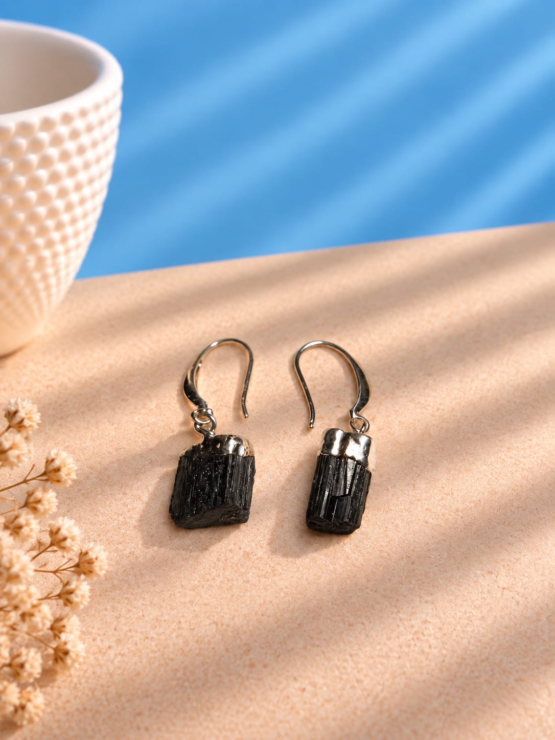 Pendientes de Turmalina Negra B