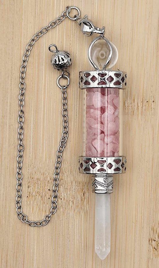 Péndulo de Cuarzo Rosa