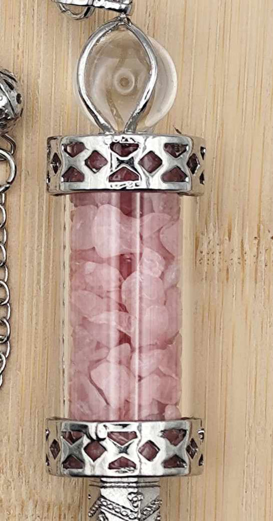 Péndulo de Cuarzo Rosa