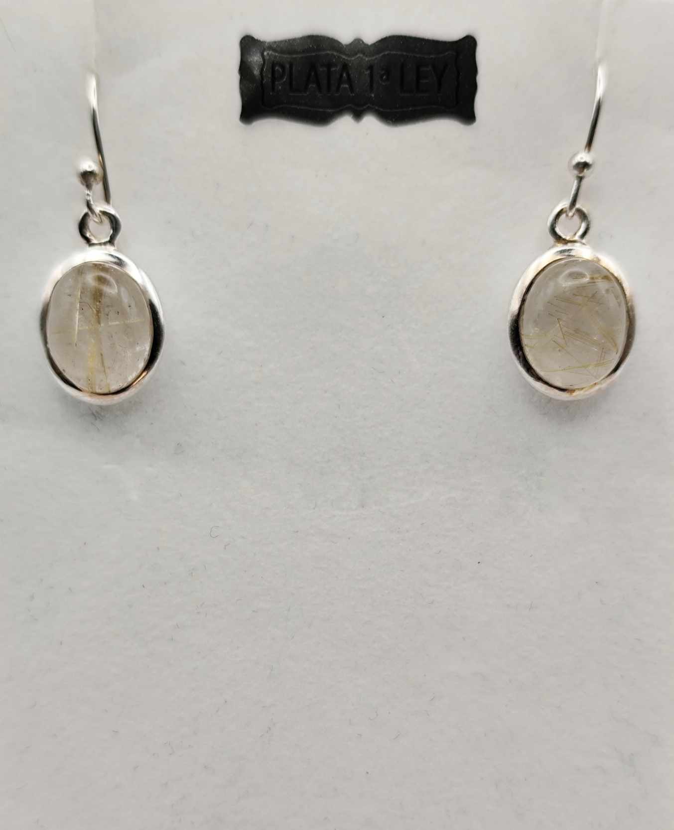 Pendientes de Prehnita de plata
