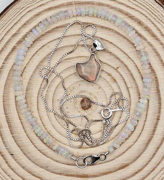 Pulsera + Colgante de Ópalo Etíope