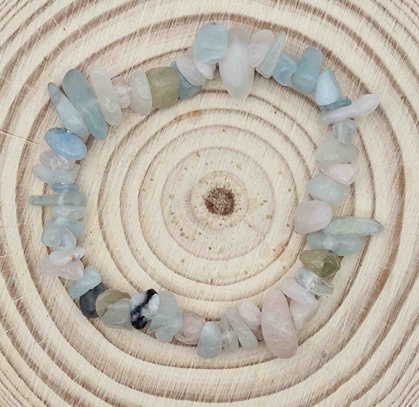 Pulsera de Aguamarina Chip