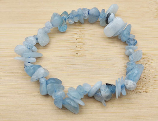 Pulsera de Aguamarina Chip