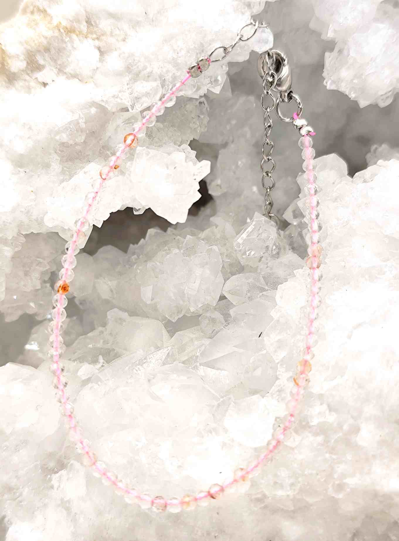Pulsera de Cuarzo Rosa