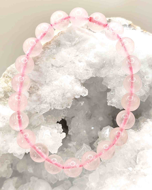 Pulsera de Cuarzo Rosa clara