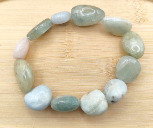 Pulsera de Aguamarina Forma Libre