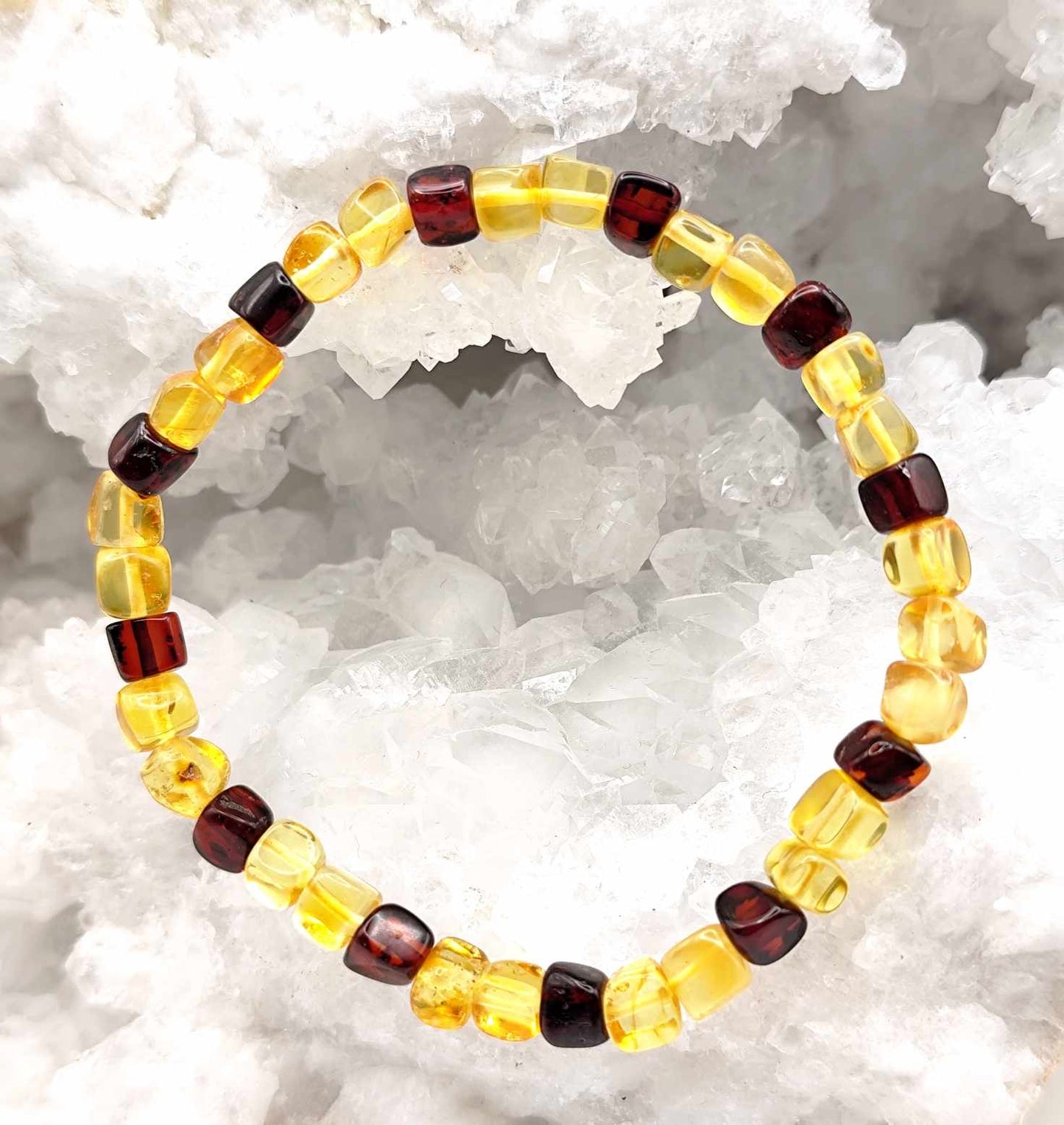 Pulsera de Ambar cubos