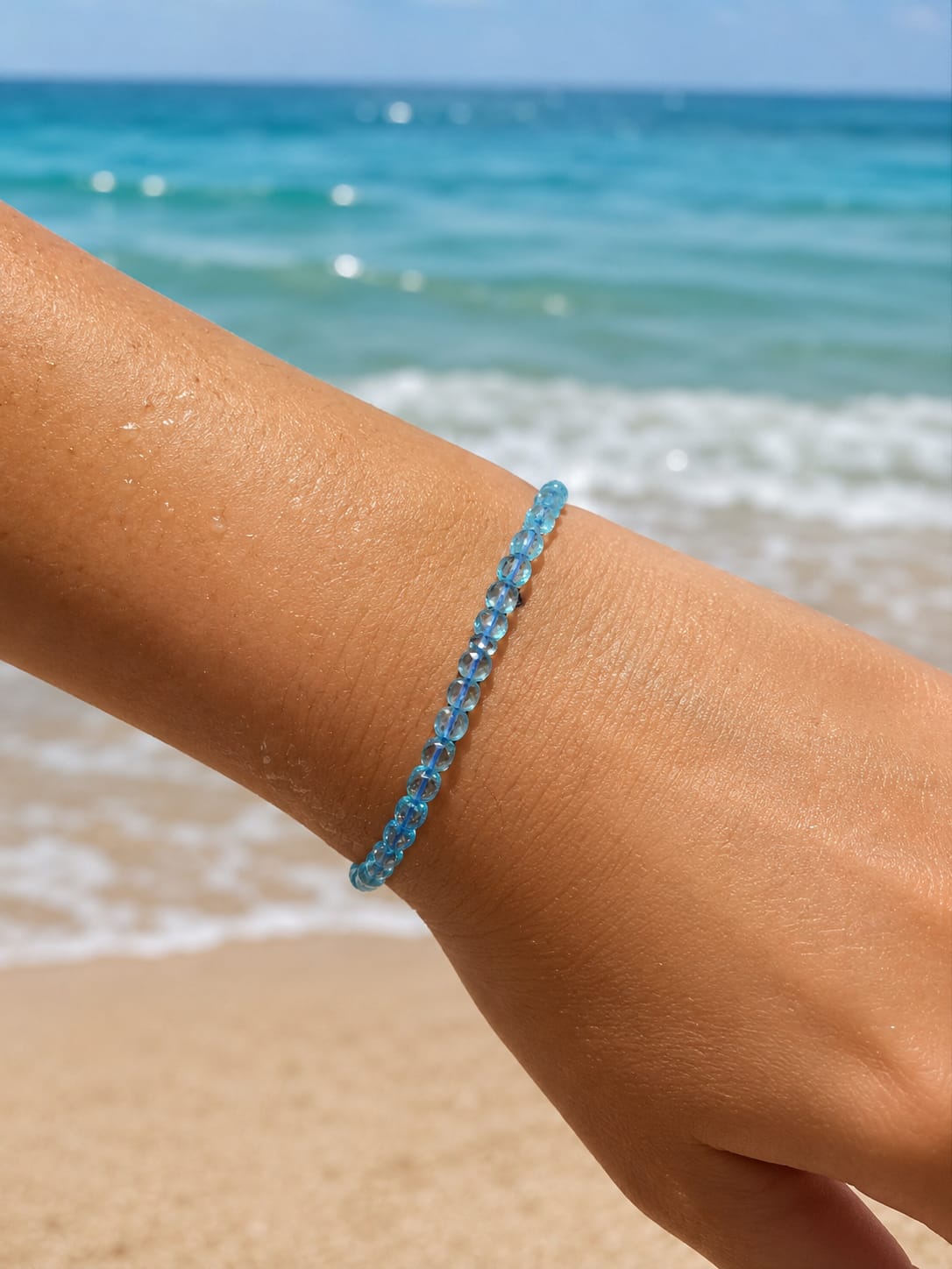 Pulsera de Apatito Facetado