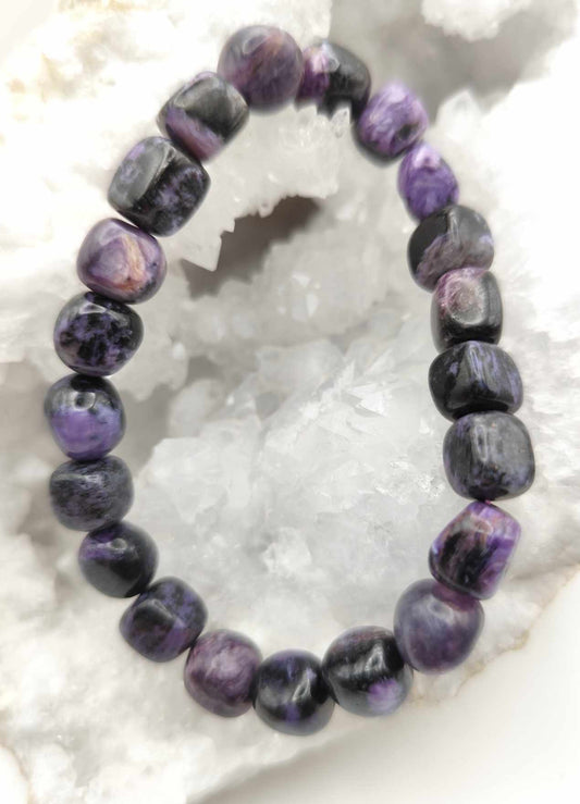 Bracelet en charoïte cubique