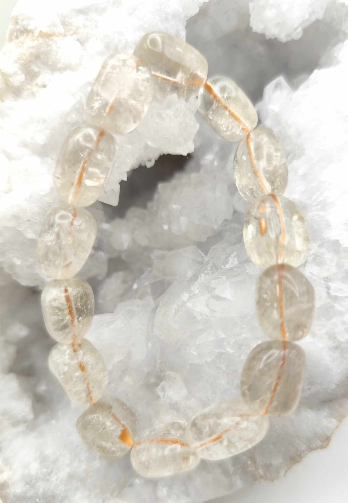 Bracelet en citrine de forme libre