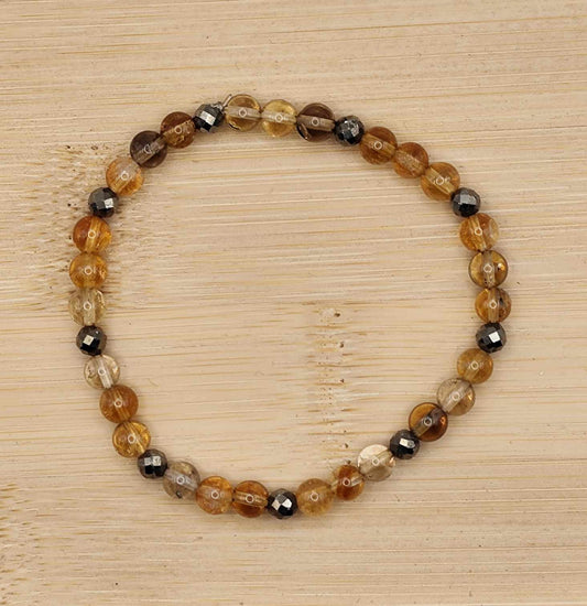 Pulsera de Citrino y Pirita