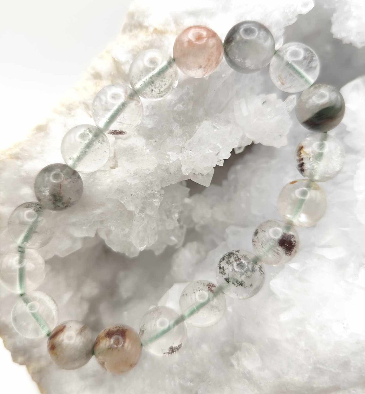 Bracelet en quartz chamanique clair