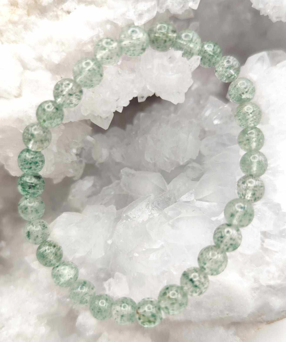 Pulsera de Cuarzo Frambuesa Verde
