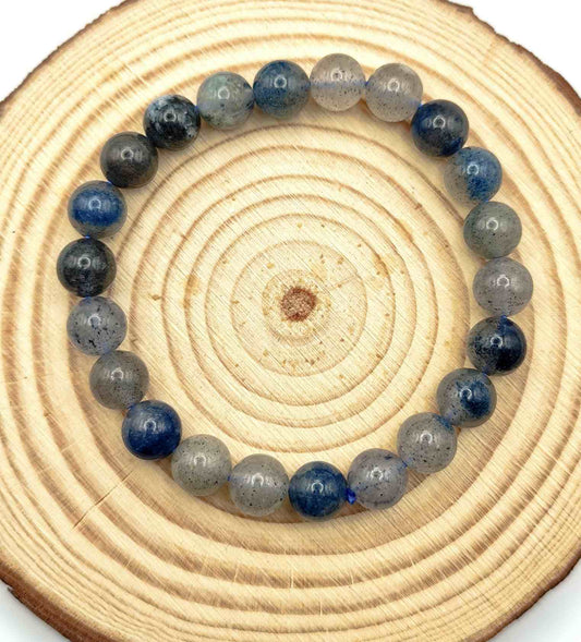 Pulsera de Cuarzo Frambuesa Azul