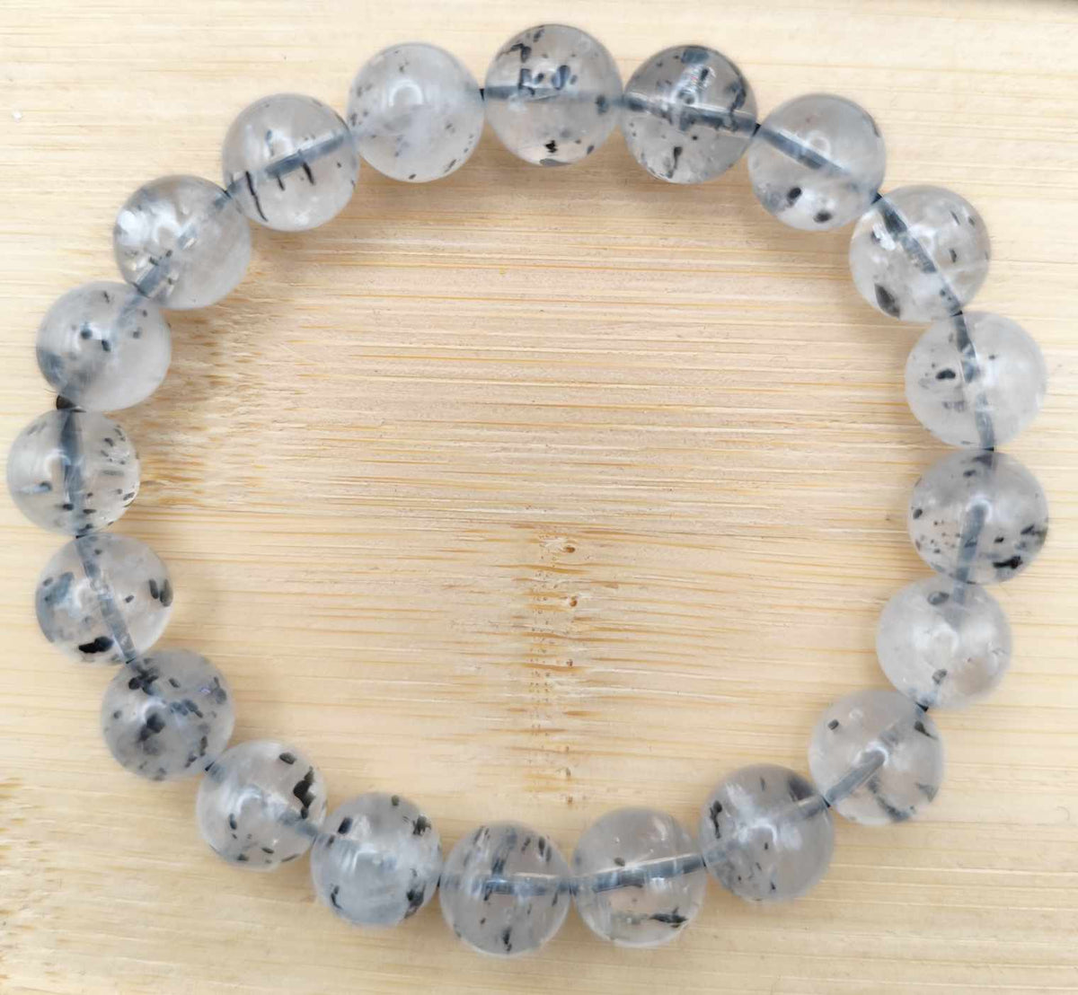 Bracelet en quartz mica noir