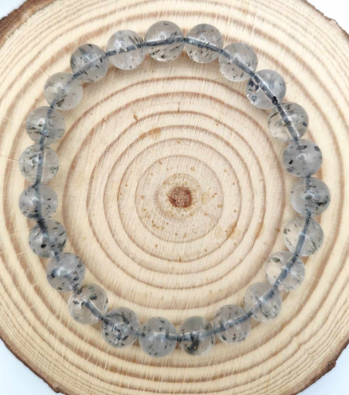 Bracelet en quartz mica noir