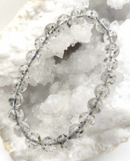 Bracelet en quartz mica noir