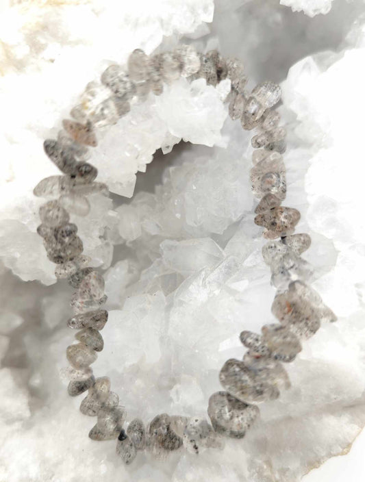 Bracelet en quartz rutile en éclats