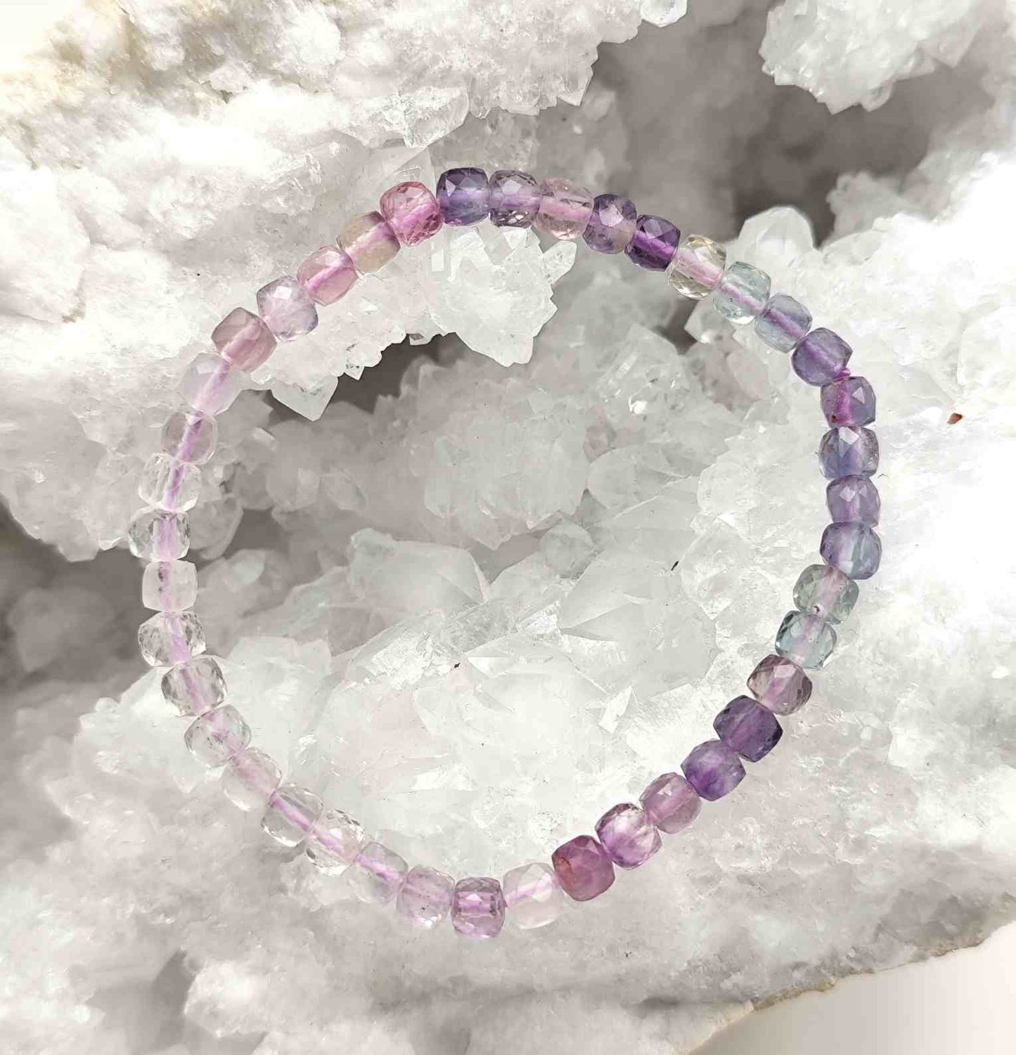 Pulsera de Fluorita Cubos