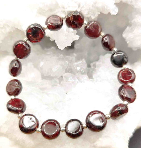 Pulsera de Granate Plata
