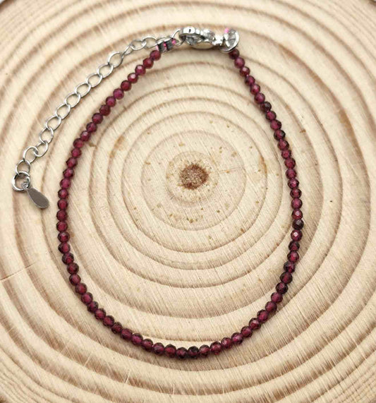 Pulsera de Granate Facetado
