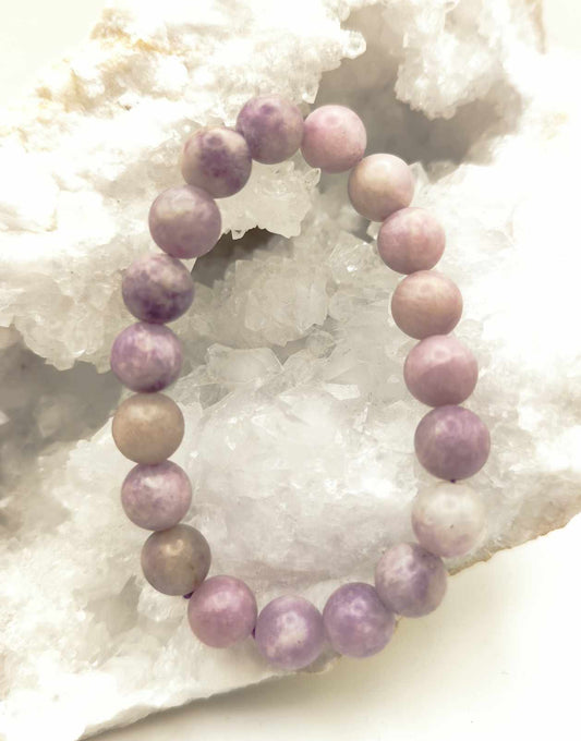 Bracelet en lépidolite