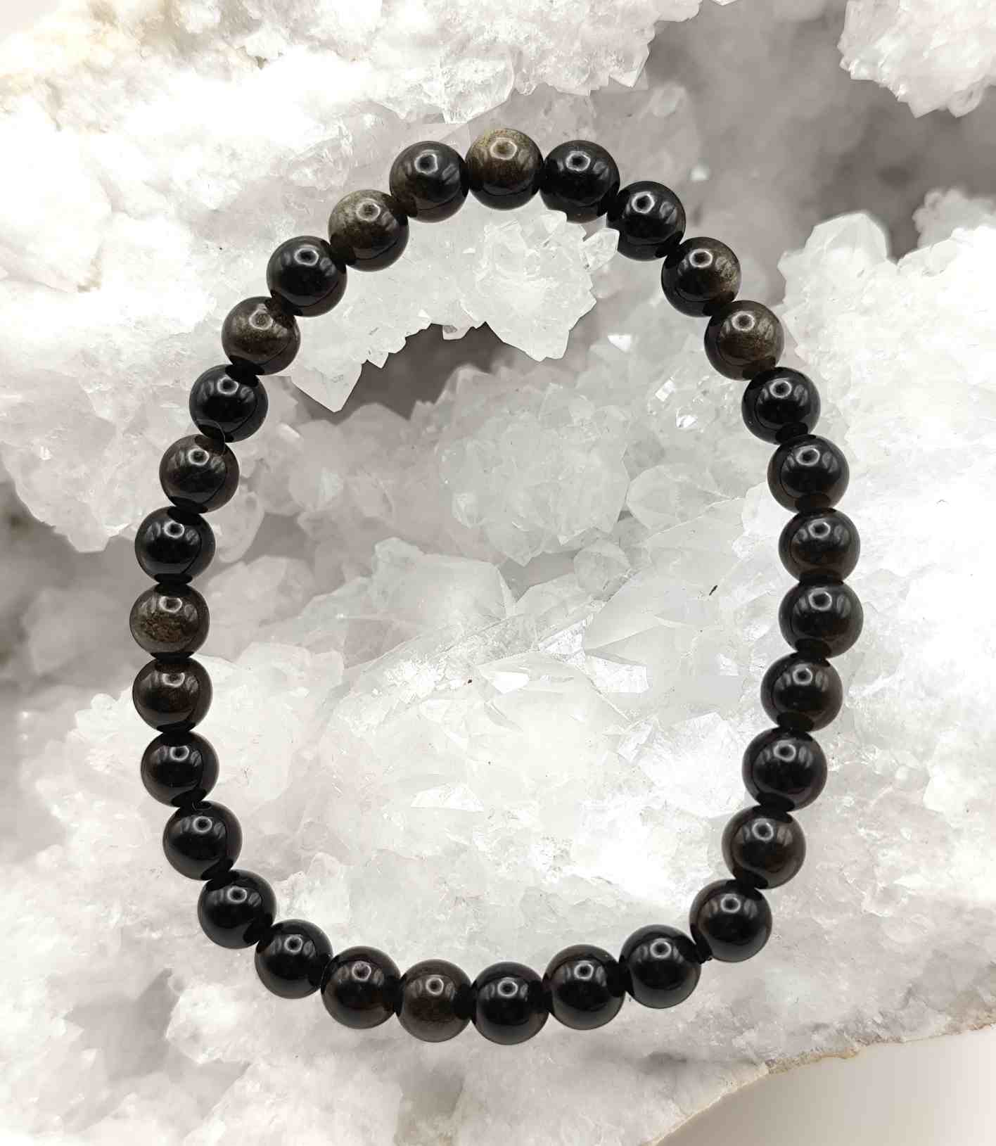 Pulsera de Obsidiana Dorada