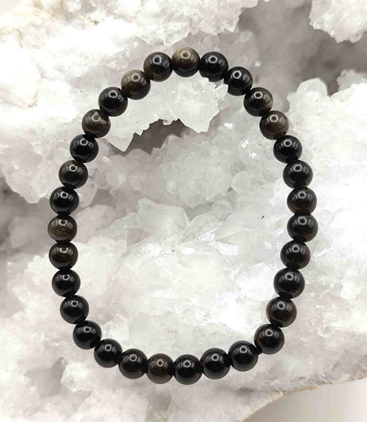 Pulsera de Obsidiana Dorada