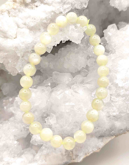 Pulsera de Piedra Luna Verde
