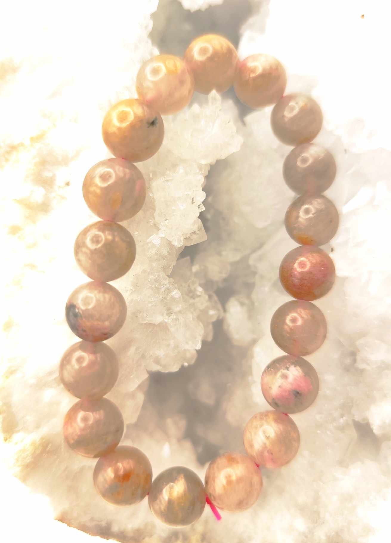 Pulsera de Rodonita Cuarzo