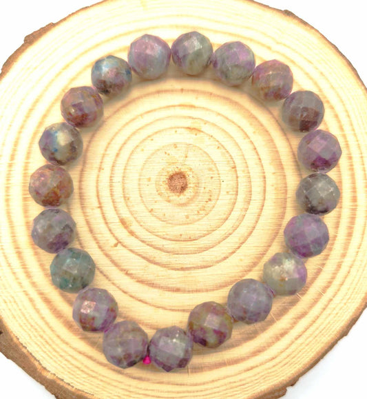 Pulsera de Rubí en Kianita Facetada