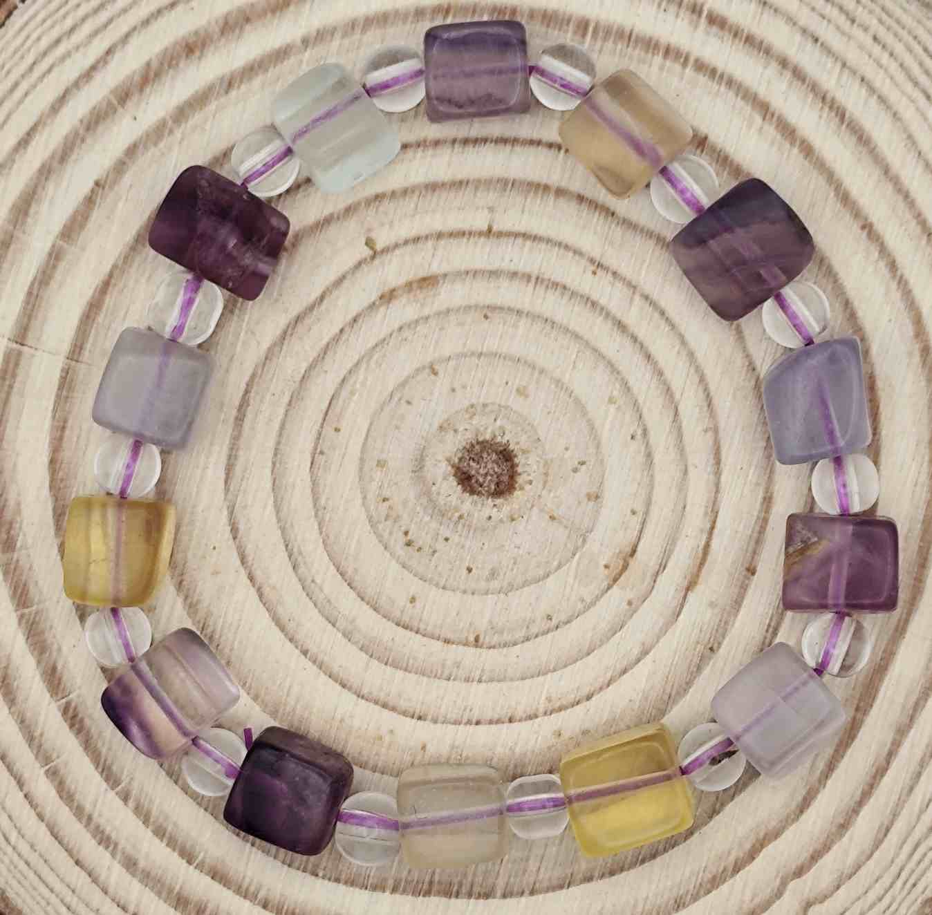 Pulsera de Fluorita Cubos