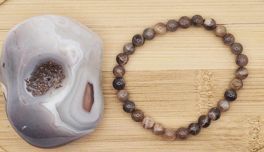 Pulsera de Piedra Luna Negra