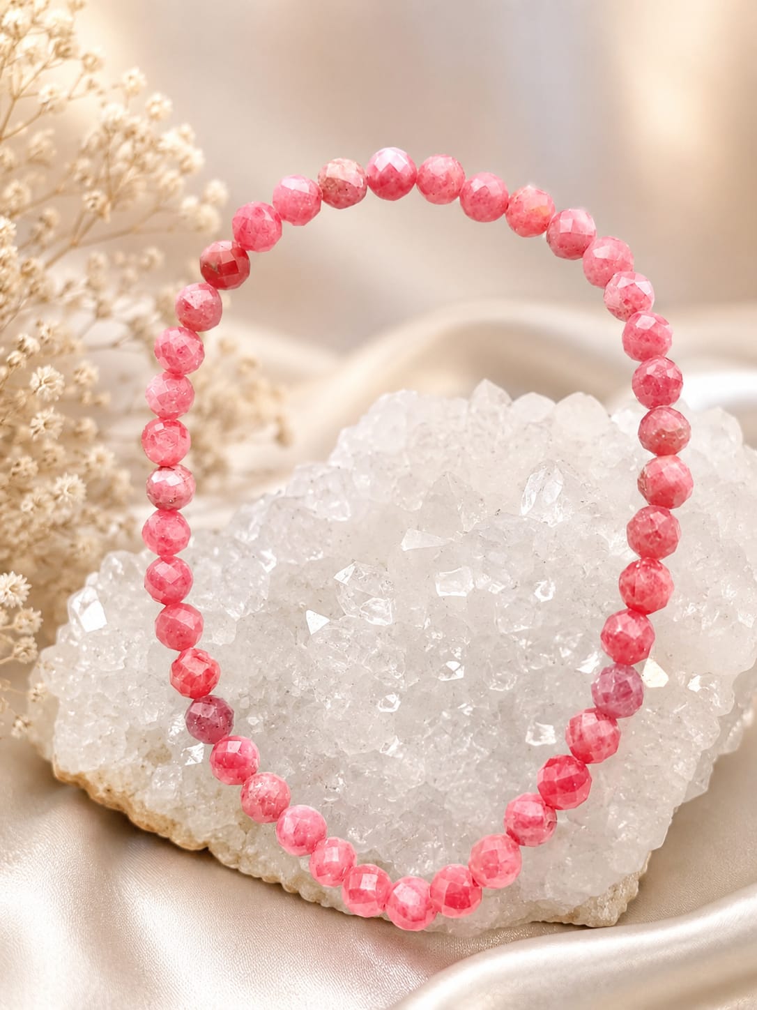 Pulsera de Rodonita Facetada